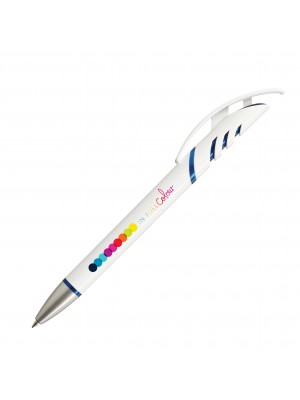 Plastic Printed logo Pen A-Starco Metallic Digital Retractable Penswith ink colour Blue/Black Refill